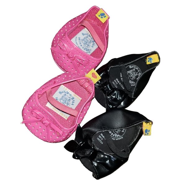 Build-A-Bear 2 pair of Dress Shoes For BAB Plush Stuffed Animals Doll Shoes Toys - Picture 2 of 8